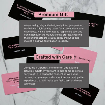 Drunk Lovers 52-Card Dare Game for Adults  Romantic & Party Drinking Game for Couples