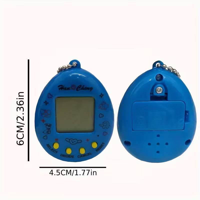 Retro Mini Handheld Gaming Console with Virtual Pet Keychain – Battery-Powered