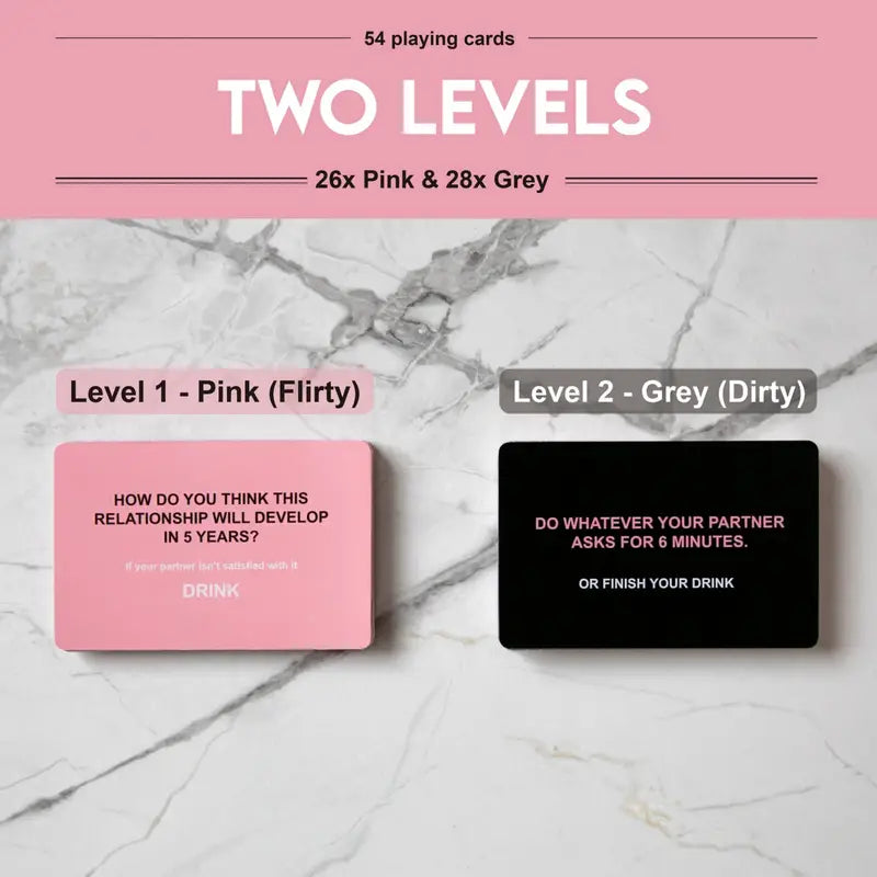 Drunk Lovers 52-Card Dare Game for Adults  Romantic & Party Drinking Game for Couples