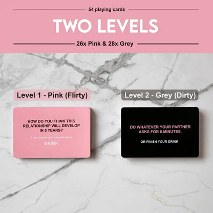 Drunk Lovers 52-Card Dare Game for Adults  Romantic & Party Drinking Game for Couples