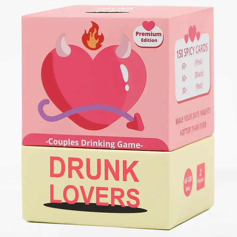 Drunk Lovers 52-Card Dare Game for Adults  Romantic & Party Drinking Game for Couples
