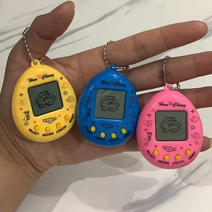 Retro Mini Handheld Gaming Console with Virtual Pet Keychain – Battery-Powered