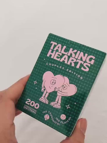 Talking Hearts Couples Edition – 200 Conversation Cards with 2 Wild Cards | Perfect for Date Nights